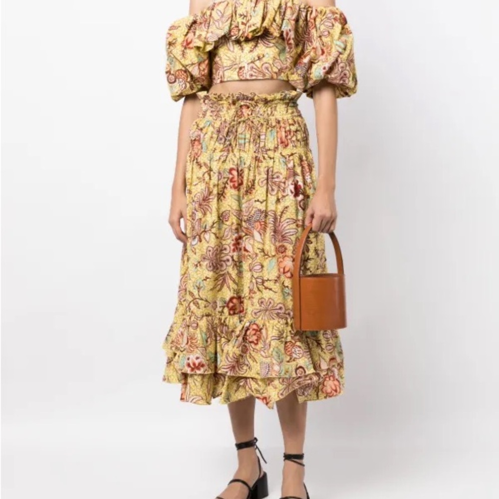 Ulla Johnson Calla Lily Midi Skirt